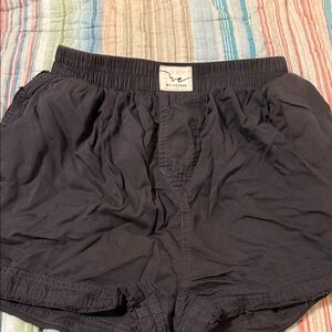 We The Free Black Elastic-Waist Boxer Shorts
